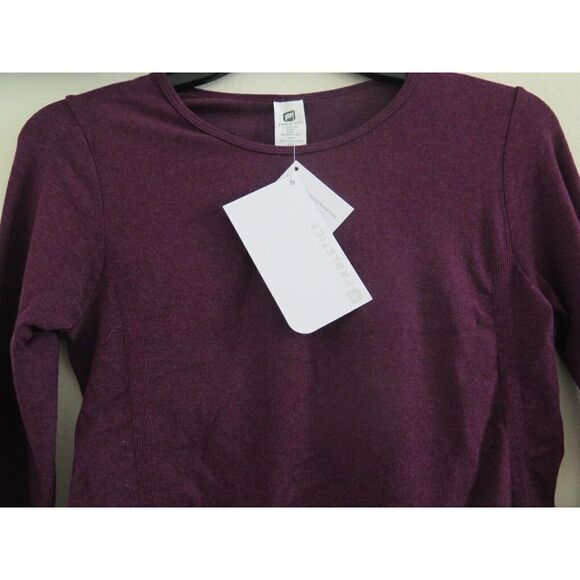 Fabletics Women's Sz XS (2-4) Purple Seamless Ruched Kathie Long Sleeve Top $50 - Picture 3 of 5